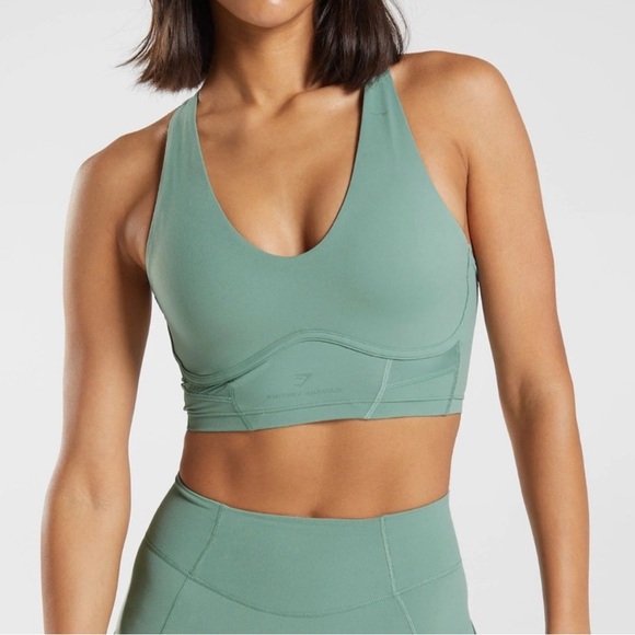 Gymshark x Whitney Simmons Longline Bra Leaf Green - Picture 9 of 10